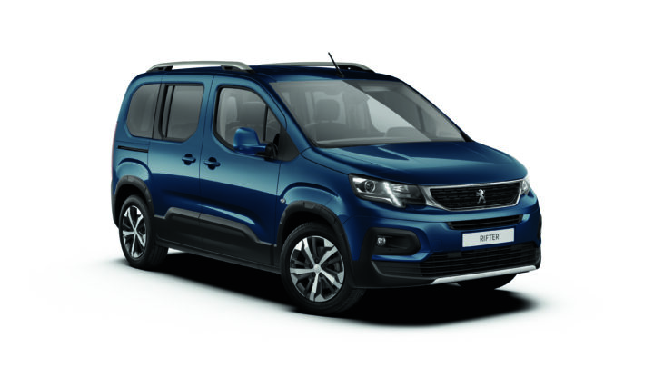 Peugeot e-Rifter, blå, front